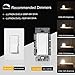 CRLight 6W Edison LED Globe Bulb 2700K Warm White, 70W Equivalent 700 LM Dimmable, E26 Vintage Edison G16 Globe Clear Glass Ceiling Fan Bathroom LED Light Bulbs, 6 Pack