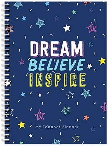 My Teacher Planner, 42 weeks, Week-to-View, Undated, Colourful, A5, Academic Diary, Planner, Journal - (Blue)