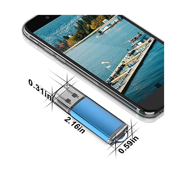USB Stick 32GB, TOPESEL USB 2.0 Speicherstick USB-Flash-Laufwerk Flash Drive Memory Stick Pendrive, Blau – Bild 8