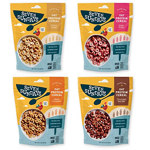 Seven Sundays Upcycled Oat Protein Cereal Variety 4Pack High