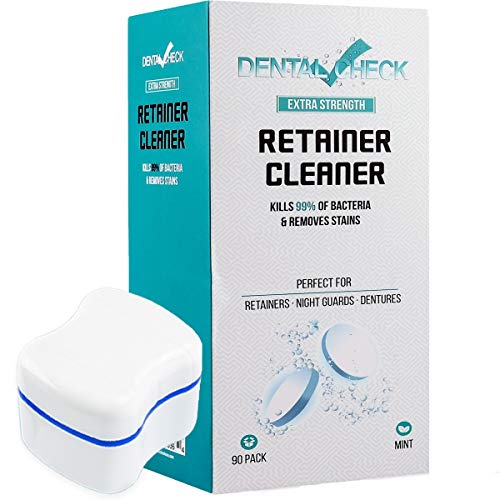 Dental Check Retainer & Denture Cleaning Tablets + Free Denture Case