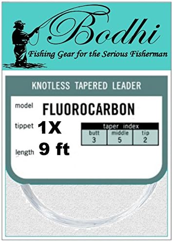 Bodhi 9 foot 1x Tapered Leader for Fly Fishing