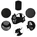 Outgeek Airsoft Mask, Lower Steel Mesh Mask Protective Half Face Mask UV Protection Glasses Comfortable and Cool Mask Goggles Set for Adult Men Women Children (Black-Type B)