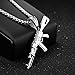 Fate Love Mens Hip Hop Titanium Stainless Steel AK-47 Gun Pendant Rifle Necklace with 24