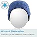 Qshell Washable Bluetooth Beanie Winter Hat Short Skully Cap with Bluetooth Stereo Headphones Mic Hands Free Rechargeable Battery Compatible with Mobile Phones, iPhone, iPad, Laptops, Tablets - Blue