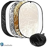 LimoStudio 24"x36" Photo Video Studio Multi Collapsible Disc Lighting Reflector 5-in-1, AGG1266
