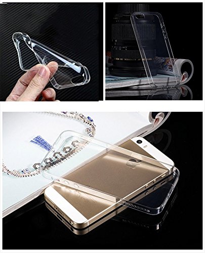 Defender Ultra Thin 0.3mm Clear Transparent Flexible Soft TPU Slim Back Case Cover for Apple iPhone 5 / 5s (Transparent)
