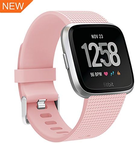 YOMETOME Fitbit Versa Strap, TPU Soft Silicone Wrist Straps Sport Replacement Wristband Non Original Bracelets Accessories For Fitbit Versa Watch Large Small Women Mens