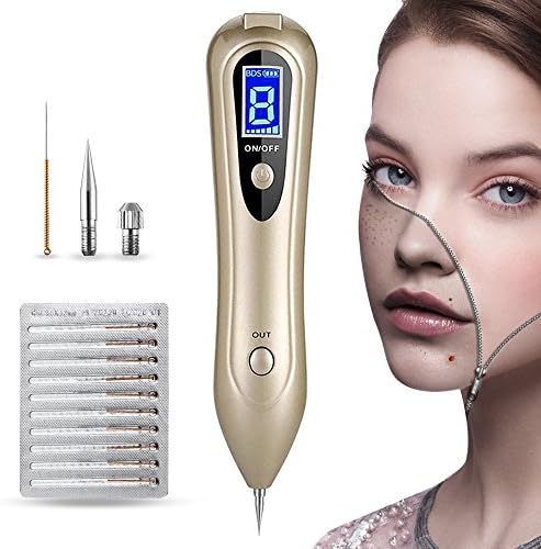Spot Eraser Pro for Freckles, Warts, Age Spots, Tattoo, Nevus, Birthmark, Skin Pigmentation - No Bleeding & Rapid Healing, Portable Safety USB Rechargeable Gold