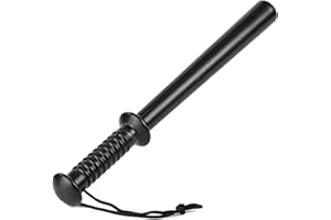 Tire Thumper for Truckers, 16" Black Polypropylene Baton W/Ribbed Handle and Wrist Lanyard,Truck Tire Pressure Checker, Glass