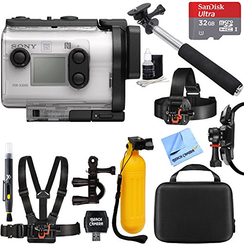 Sony-FDR-X3000-4K-Wi-Fi-GPS-Action-Camera-with-Balanced-Optical-SteadyShot-32GB-Outdoor-Adventure-Mounting-Bundle