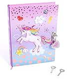 Hot Focus Unicorn Secret Diary with Lock – 7” Journal Notebook with 300 Double Sided Lined Pages
