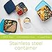 U Konserve - Divided To-Go, Stainless Steel with Removable Dividers, Multiple Containers in One, Ideal for Lunches, Picnics and Travel, Dishwasher Safe (Medium, Sky)