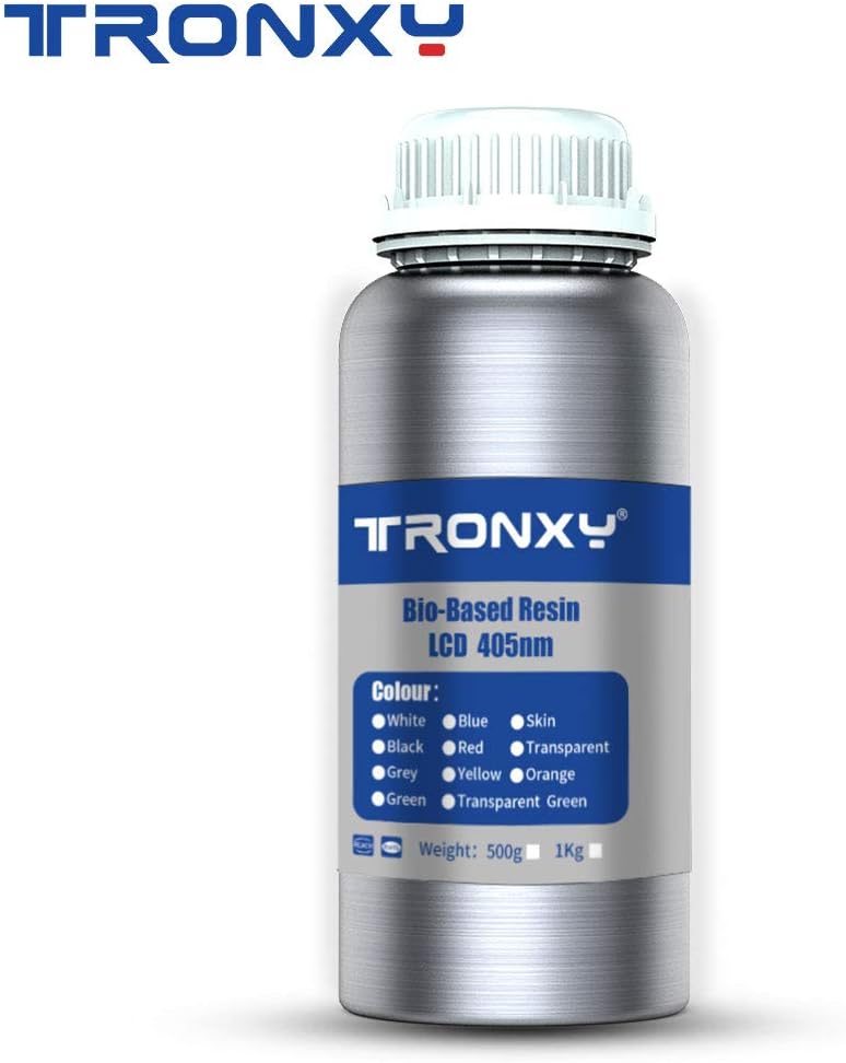 TRONXY UV Photopolymer Resin LCD 405nm, Fast Curing for LCD 3D Printing-1KG (White)