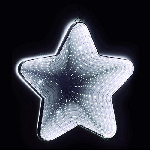 EAMBRITE Double-side Infinity Mirror Light LED Home Deco Ornaments (White Star)