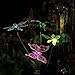 [4LED Version] 2 Sets Solar Decorative Garden Lights, Hallomall Color Changing Outdoor Stake Lights of Hummingbird, Dragonflies and Butterfly, Solar Landscape Lighting for Lawn Yard Garden Patio