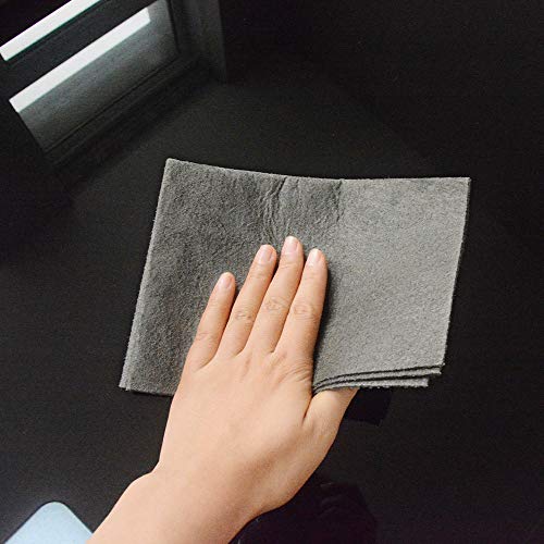 Sunland Streak Free Cleaning Cloth Absorbent Dust Drying Cloth Chamois Shammy Cloth 12Inchx16Inch 3 Pack Grey