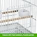 Yaheetech 46.5” White Metal Bird Cage Parrot Cockatiel House Stand On Wheels with 3 Front Doors/Bottom Tray/Bottom Shelfthumb 4
