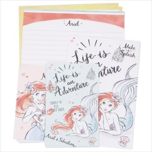 Disney Princess Ariel Little Mermaid Letter set Envelope &amp; Writing Paper 07694
