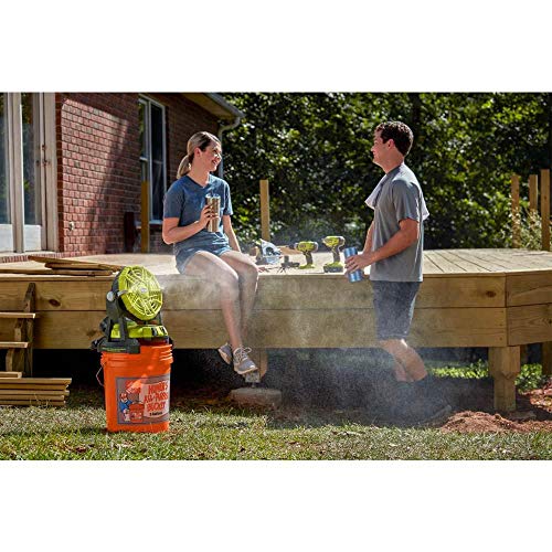 Arctic Cove MBF0181 18Volt Bucket Top Misting Fan with 2 Speeds and