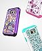 Galaxy S7 Active Case, S7 ACTIVE Case, Style4U Studded Rhinestone Crystal Bling Hybrid Armor Case Cover for Samsung Galaxy S7 Active [Not For Galaxy S7] with 1 Style4U Stylus [Flower Purple / Black]