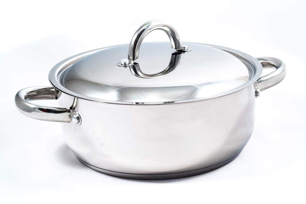 Jean-Patrique Professional Stainless Steel Low Casserole Pan - 20cm