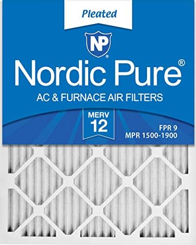 Nordic Pure 16x24x1 MERV 12 Pleated AC Furnace Air Filters 1 Pack