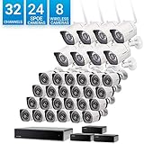 Zmodo 32 Channel Network NVR Security System 24 sPoE +8 Wireless Outdoor IP HD Camera Flexible Installation w/ sPoE Repeater for Flexible Extension