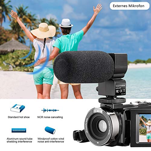EastPoint Camcorder Videokamera FHD 1080P Video Camcorder Digitalkamera 24MP 3inch LCD Touchscreen IR-Nachtsicht 16X… – Bild 7