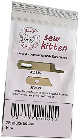 2 pc Serger knife Upper and Lower Singer with lower knife hole maintenance pack