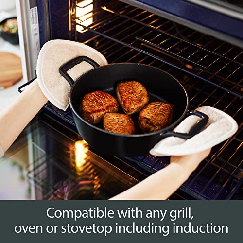 AllClad Cast Iron Enameled Dutch Oven with Acacia Trivet 6 Quart