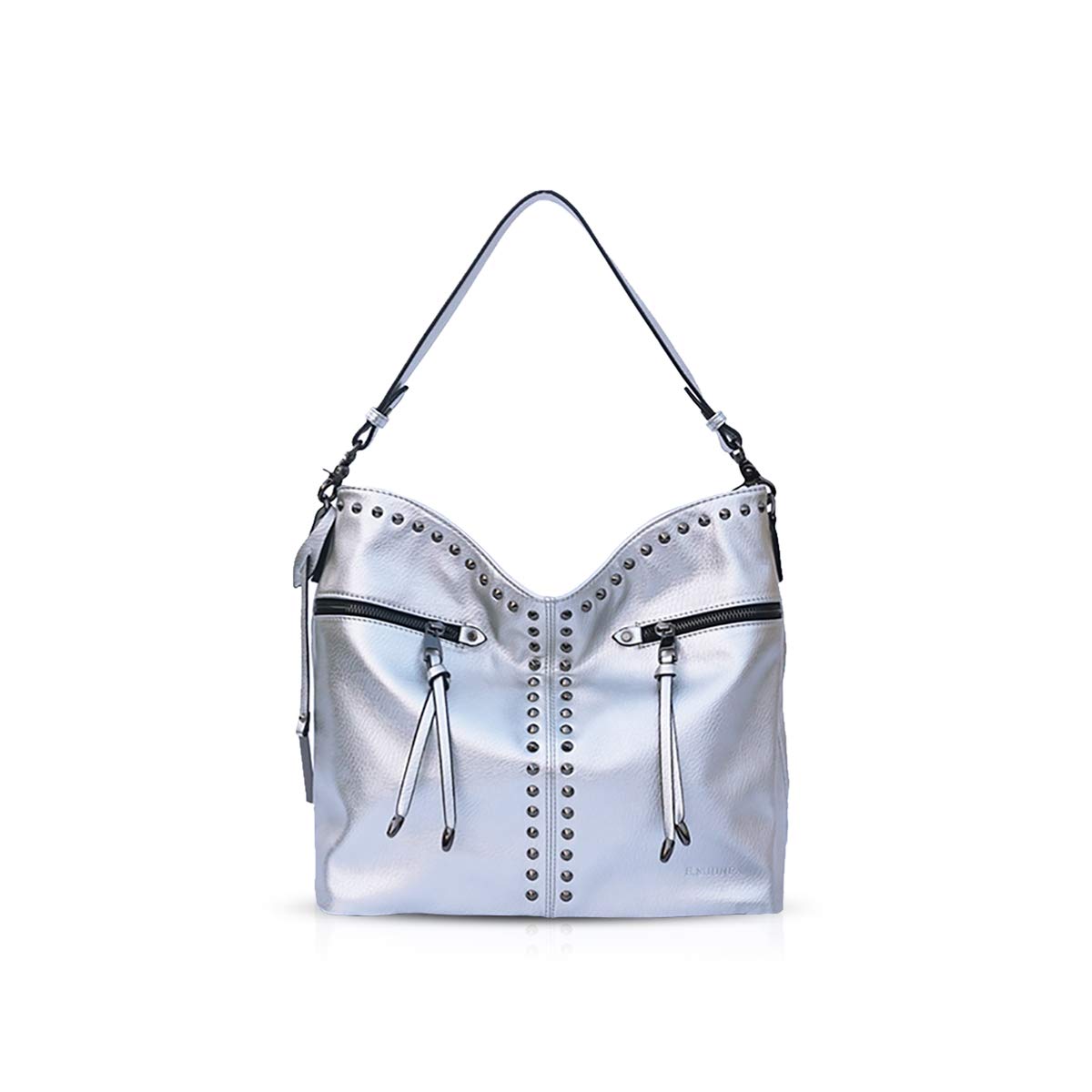 NICOLE&DORIS Women Shoulder Bags Stylish Handbag Large Hobo Bag for Women Tote Bag Silver