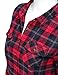 Luna Flower Women's Simple Long Sleeve Front Pocket Cowboy Plaid Shirts (GTEW132)