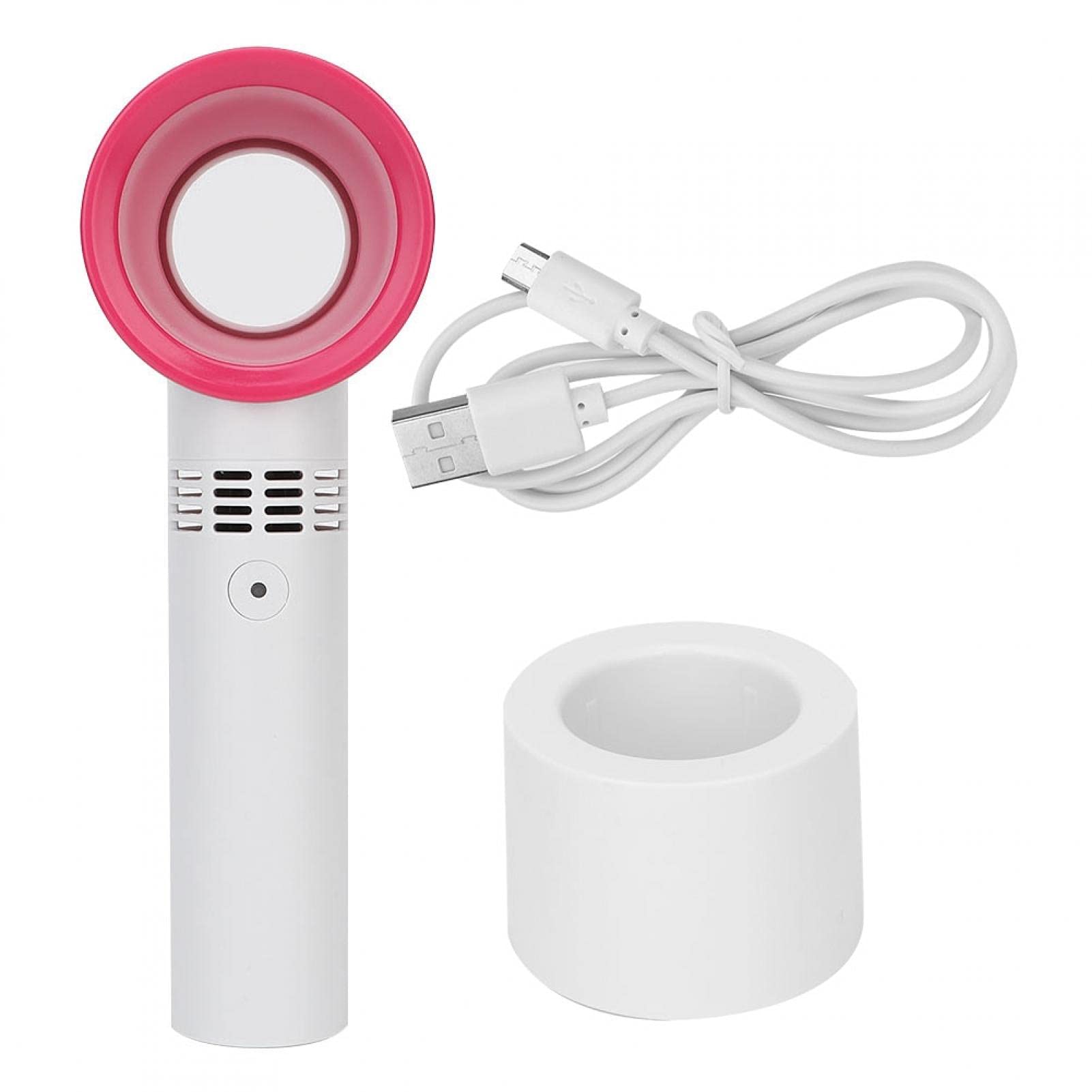 Uxsiya Fashionable Mini Hand Hold Electric Air Fan Cooler Eyelash Dryer Portable Bladeless Fan Eyelashes Dryer 2 Colors(white)