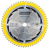OVERPEAK 7-1/4 inch circular Saw Blade, 60 Tooth ATB Fine Finishing Saw Blades, Wood Cutting Blades, 5/8" Arbor and PermaShield Coating
