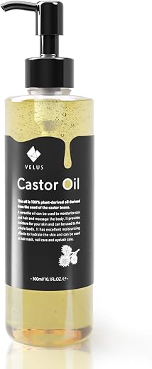 VELUS ひまし油 300ml (キャスターオイル/ポンプ付) ヒマシ油 ベースオイル 天然100%無添加 国内精製 【大容量】