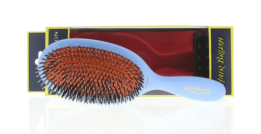 Mason Pearson BN1 Large Popular Boar Bristle Nylon Tufts Hair Brush - Blue