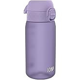 Ion8 - Small Water Bottle, Leak Proof, Easy to Open, Secure Lock, Dishwasher Safe, BPA Free, Carry Handle, Hygienic Flip Cover, Easy Clean, Odor Free, Carbon Neutral