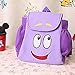 WEN FEIYU Dora Explorer Backpack Rescue Bag with Map,Pre-Kindergarten Dora Backpack Purple