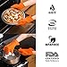 Toplus Oven Mitts, Up to 446℉ Heat Resistant Cooking Gloves - Insulated Grill Mittens Waterproof Silicone Kitchen Gloves with Hanging Hole, Non-slip Grip for Baking, BBQ, Grill