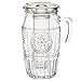 Bormioli Rocco Romantic, Elegant Floral Glass Pitcher, 60.75 oz, Made In Italy.