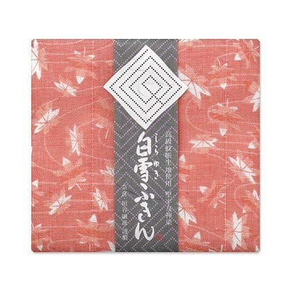 白雪ふきん(Shirayuki Fukin) 友禅 ふきん 日本製 塩素系漂白剤可 しなやかな触感 紅葉 朱 30x40商品画像