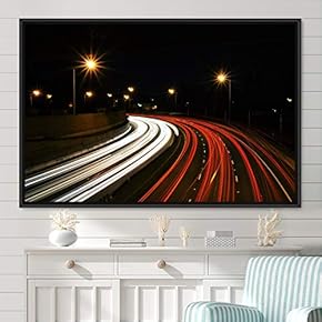 signwin Framed Canvas Wall Art Light Exposure Colorful...