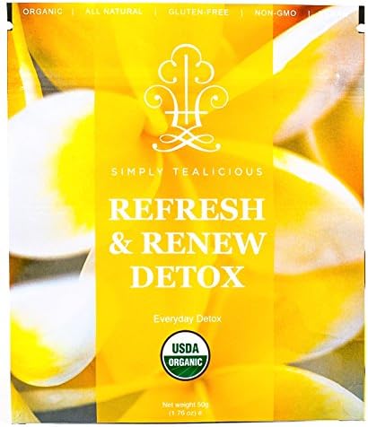 SIMPLY TEALICIOUS Detox Tea + Cleanse + Teatox: Natural Weight Loss Tea to Flush Toxins &amp; Buildup, Body Cleanse, Reduce Bloating, &amp; Improve Digestion. 100% USDA Organic!
