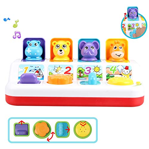 FS Interactive Pop Up Animals Toy,Activity Toy with Light,Music,Animal Sound,Game for Ages 12 Months and up Toddlers.
