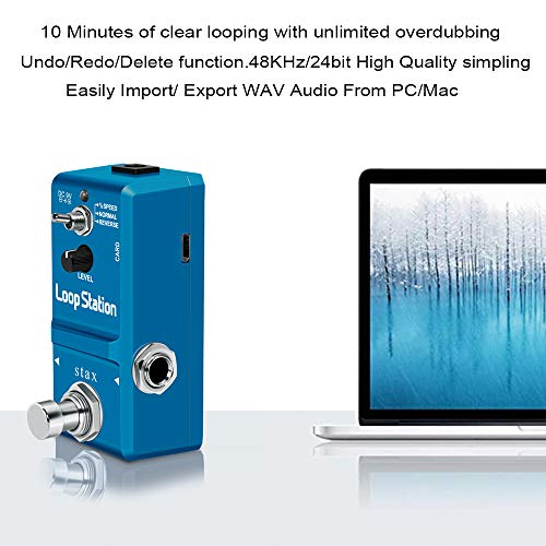 Stax Mini Looper Guitar Pedal Loop Station Pedal Unlimited Overdubs 10