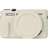 G7X Mark II Camera Case,Soft Silicone Protective Case Ultra-Thin Lightweight Cover for Canon PowerShot G7X Mark II Camera (Beige)