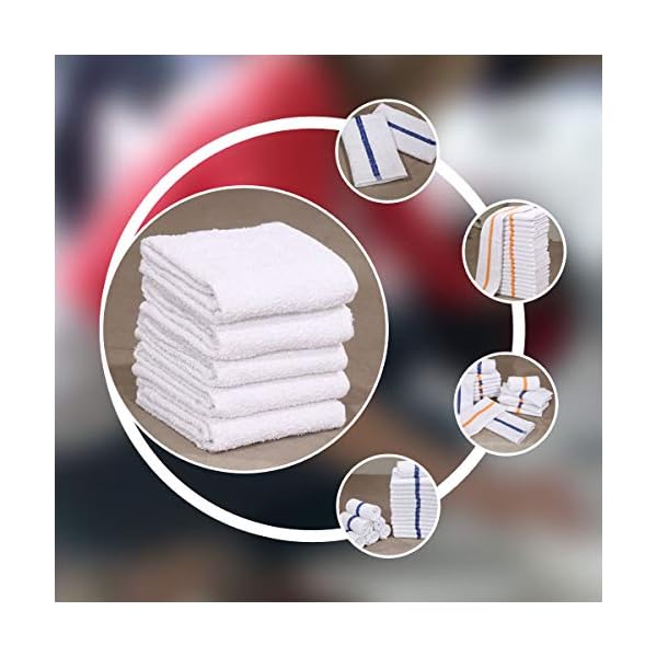 12 PC New Cotton Blend White Restaurant Bar Mops Kitchen Towels (1