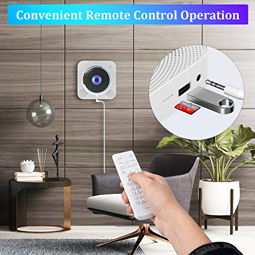 Qoosea Portable CD Player with Bluetooth Wall Mountable CD Music Player