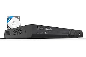 PANOOB 4K 16CH PoE NVR (3MP/4MP/5MP/6MP/8MP) PoE Network Video Recorder - Supports up to 16pcs 8MP/4K IP Cameras, 16-Channel Power Over Ethernet Built in 4TB Supports Up to 16TB HDD, PA-16CH-NVR